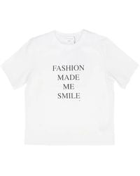 Victoria Beckham - Fashion Stole My Smile Cotton T-Shirt - Lyst