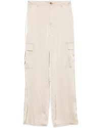 DKNY - High-Rise Satin Trousers - Lyst