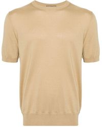 Canali - Ribbed-trim Polo Shirt - Lyst
