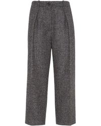 Brunello Cucinelli - Pantalones de tweed con motivo de espiga - Lyst