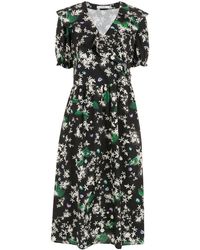 Isolda Karen Floral Print Dress - Black