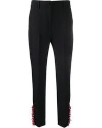 Blumarine - High-Waisted Embellished Trousers - Lyst