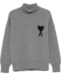 Ami Paris - Ami De Coeur Roll-Neck Sweater - Lyst