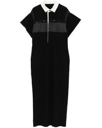 Sacai - Polo-Collar Midi Dress - Lyst