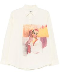 Kidsuper - Girl Painting Graphic-Print Button-Up Shirt - Lyst