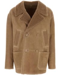 Fendi - Veste En Daim À Boutonnière Croisée - Lyst