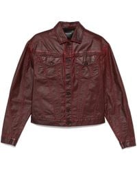 Mugler - Chaqueta vaquera con efecto encerado - Lyst