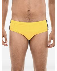 DSquared² - Logo-Print Side-Stripe Swim Briefs - Lyst