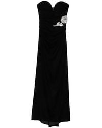 Adamaris - Crystal-Embellished Strapless Maxi Dress - Lyst