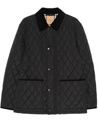 Burberry - Quilted Corduroy-Collar Jacket - Lyst