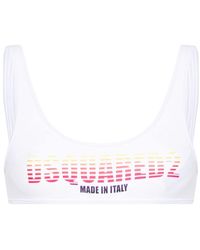 DSquared² - Bikinioberteil mit Logo-Print - Lyst