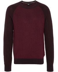 BOSS - Waffle-Knit Virgin Wool Sweatshirt - Lyst