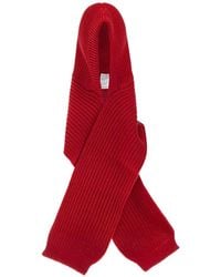 Moncler - Ribbed-Knit Hooded Scarf - Lyst