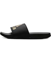 adidas - Adilette Comfort "Core Metallic" Slides - Lyst