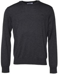 Dolce & Gabbana - Logo-Embroidered Wool Sweater - Lyst