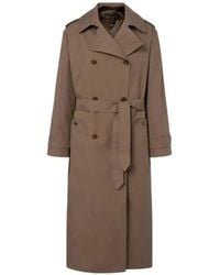 Blazé Milano - Double-Breasted Belted Trench Coat - Lyst