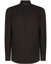 Dolce & Gabbana - Long-sleeve Cotton-blend Shirt - Lyst