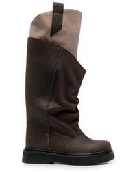 The Attico - New Robin Passeggiata Slouchy-Design Combat Boots - Lyst