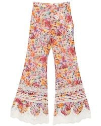 Zimmermann - Luna Floral Lace Trousers - Lyst