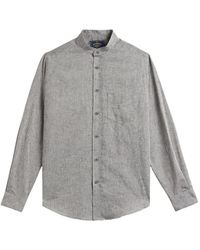Portuguese Flannel - Marvin Stripe-Pattern Mandarin-Collar Shirt - Lyst