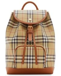 Burberry - Check Backpack - Lyst