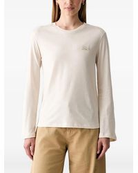 Liu Jo - Logo-Embroidered Long-Sleeve T-Shirt - Lyst
