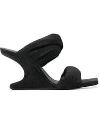 Rick Owens Black Cantilever 8 T Straps Sandals in Brown