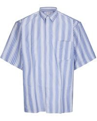 Comme des Garçons - Stripe-Pattern Short-Sleeve Shirt - Lyst