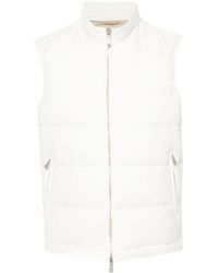 Eleventy - Wool-blend Quilted Gilet - Lyst