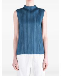 Pleats Please Issey Miyake - Mellow Sleeveless Top - Lyst