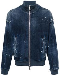 DSquared² - Veste Bomber En Jean À Logo Imprimé - Lyst