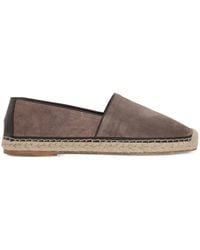 Brunello Cucinelli - Leather-Trimmed Suede Espadrilles - Lyst