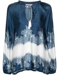 ERMANNO FIRENZE - Floral-lace Printed Blouse - Lyst