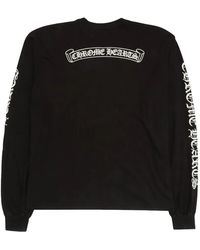 Chrome Hearts Scroll Logo Long-Sleeve T-Shirt in Red for Men | Lyst