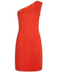 KARL LAGERFELD - One-Shoulder Fitted Dress - Lyst