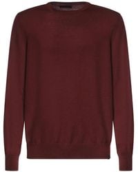 Fay - Pull En Laine Vierge À Col Ras-De-Cou - Lyst