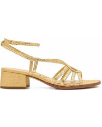 Sam Edelman - Fletcher Braided Raffia Heeled Sandals - Lyst