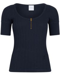 Patou - Scoop-Neck Ribbed T-Shirt - Lyst