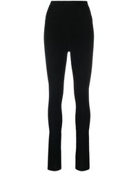 Victoria Beckham - Pantalones de cintura alta con abertura - Lyst