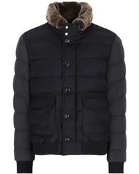 Moorer - Fur-Collar Quilted Jacket - Lyst