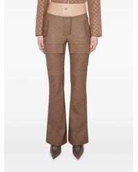 MISBHV - Faux-Leather Bootcut Moto Trousers - Lyst