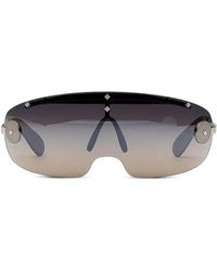 MCM - Shield-Frame Stud-Embellished Sunglasses - Lyst