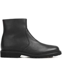 Common Projects - Botas Con Cremallera Y Suela Dentada - Lyst