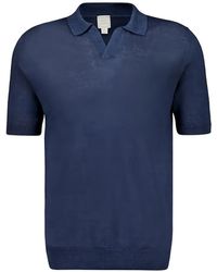 120% Lino - Marine V-Neck T-Shirt - Lyst