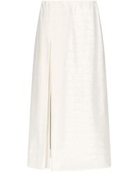 Loulou de Saison - Front-Slit Pocketed Midi Straight Skirt - Lyst
