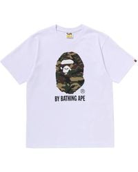 A Bathing Ape - Camiseta Con Motivo Militar Y Logo - Lyst