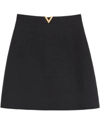 Valentino Garavani - Crepe Couture Mini Skirt - Lyst