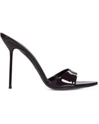 Paris Texas - Lidia Patent-Finish Stiletto-Heel Mules - Lyst