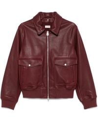 Fursac - Zip-Up Leather Jacket - Lyst