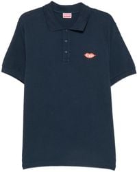 KENZO - Logo-Patch Polo Shirt - Lyst